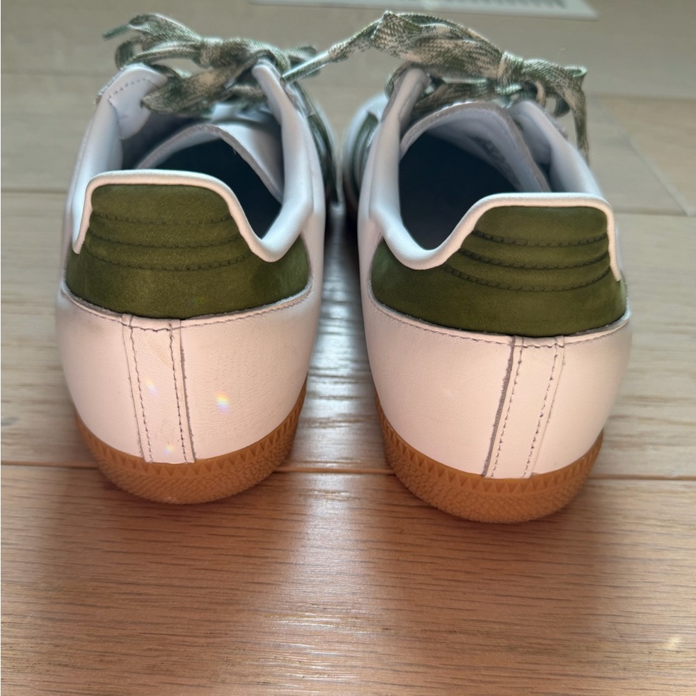 Adidas Samba White and Olive Sneakers - Picture 6 of 7